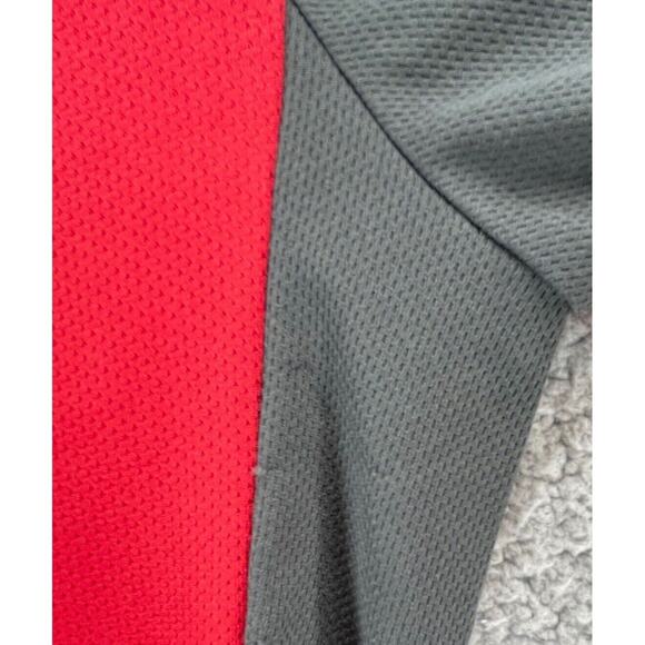 Sugoi Cycling Shirt Mens M Red Gray Technifine Mesh Half Zip Pullover Pockets - Picture 5 of 11